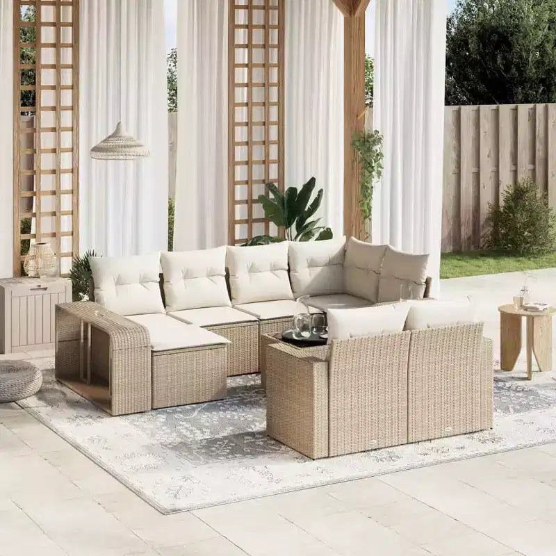 vidaXL Salon de jardin modulaire avec coussins en différentes couleurs