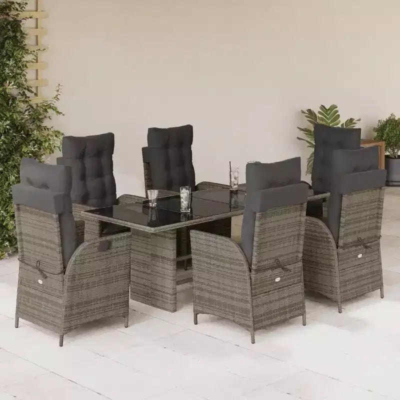 vidaXL Ensemble de Repas de Jardin avec Coussins en Plusieurs Couleurs