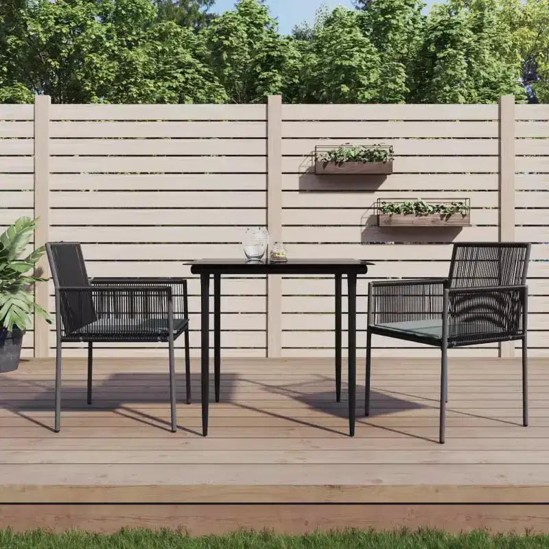 vidaXL Ensemble repas de jardin en résine tressée avec coussins - Moderne et