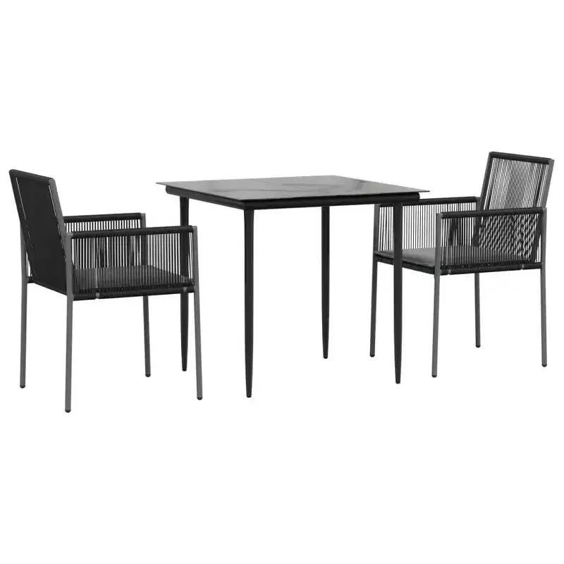 vidaXL Ensemble repas de jardin en résine tressée avec coussins - Moderne et