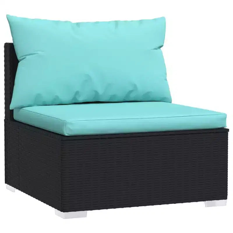 vidaXL Salon de jardin avec coussins en résine tressée