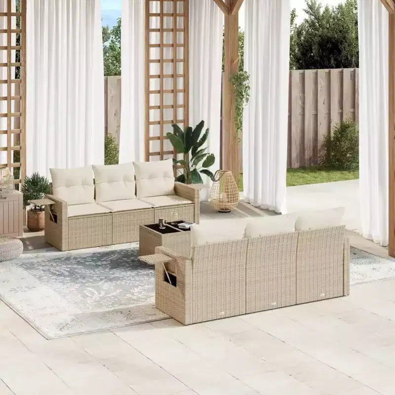 vidaXL Ensemble de canapé de jardin modulable avec coussins de différentes couleurs