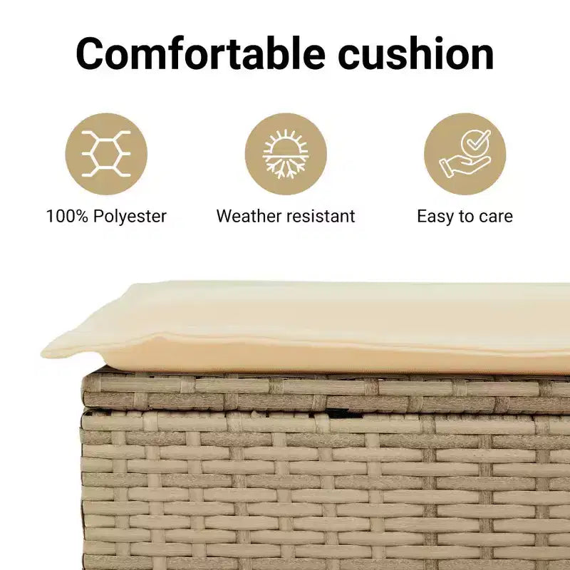 vidaXL Salon de jardin avec coussins - Mobilier d'extérieur moderne en résine tressée