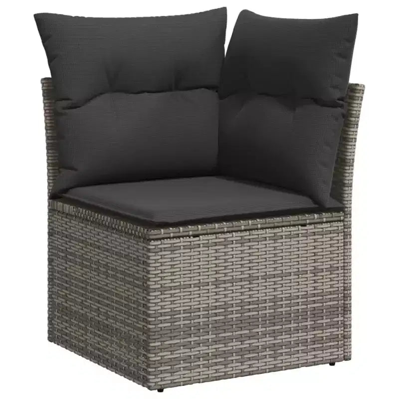 vidaXL Salon de jardin avec coussins - Mobilier d'extérieur moderne en résine tressée