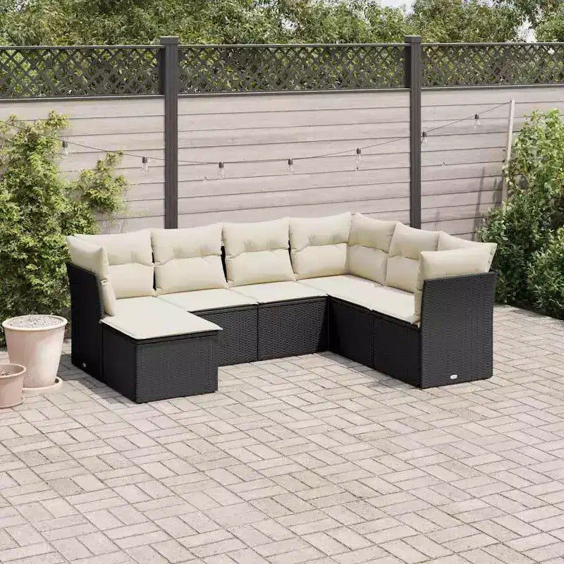 vidaXL Salon de jardin modulable avec coussins, diverses couleurs