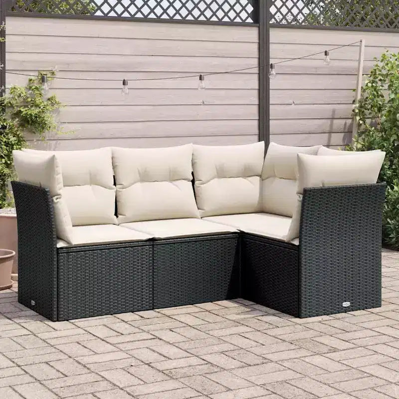 vidaXL Ensemble de canapés de jardin modulaires avec coussins et rangement