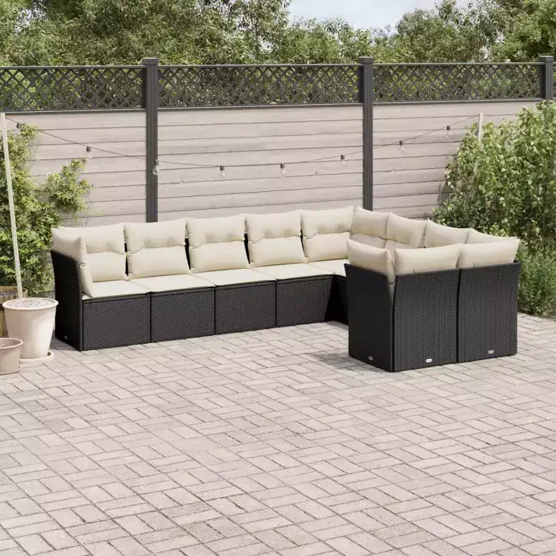 vidaXL Ensemble de canapés de jardin en résine tressée Grand ensemble de canapés de jardin modulables
