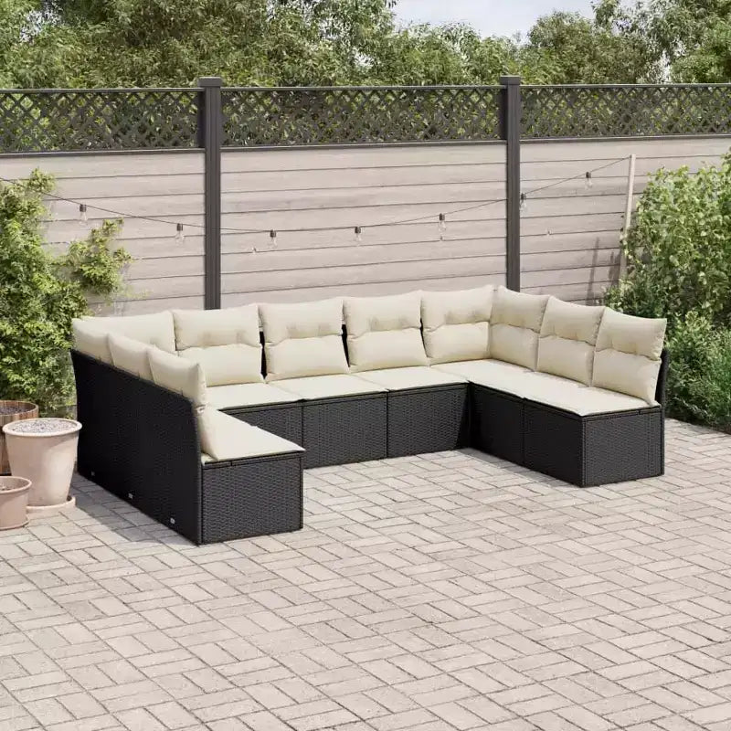 vidaXL Ensemble de canapés de jardin en résine tressée Grand ensemble de canapés de jardin modulables