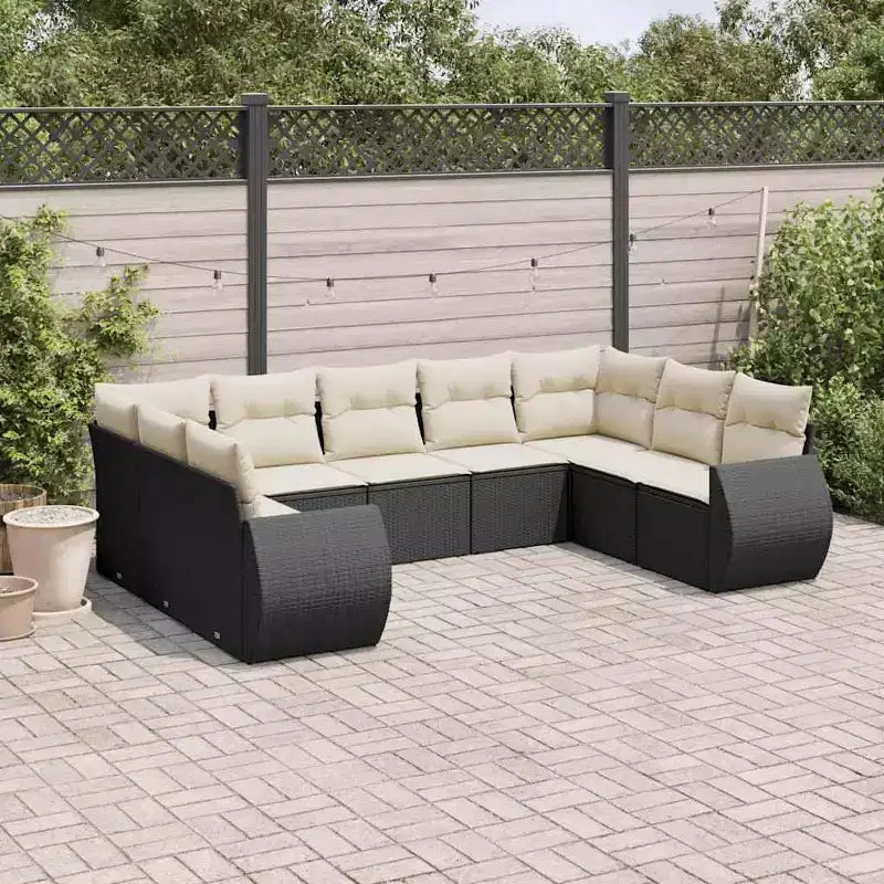 vidaXL Ensemble de canapés de jardin modulaires en rotin synthétique avec coussins