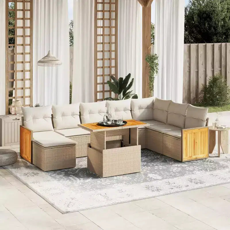 vidaXL Salon de jardin modulaire avec coussins en plusieurs couleurs