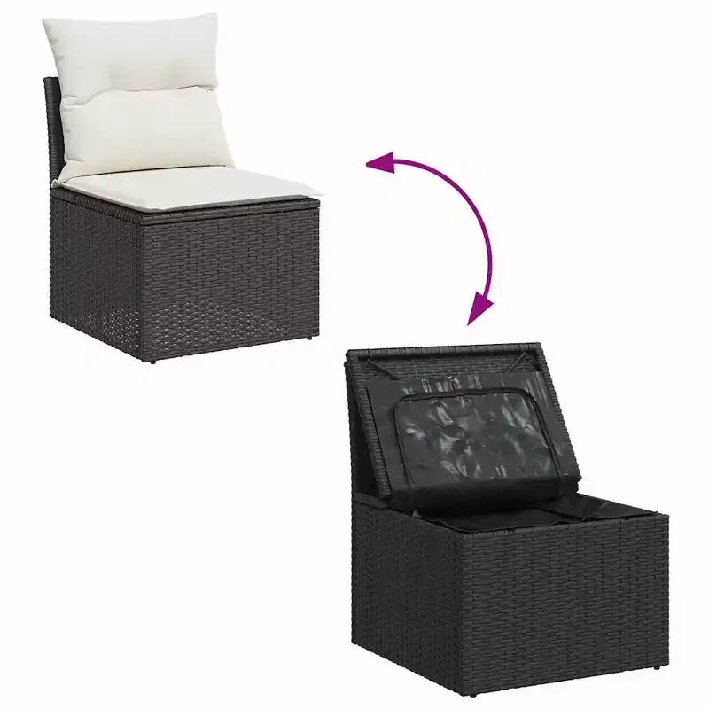 vidaXL Salon de jardin modulaire avec coussins en plusieurs couleurs