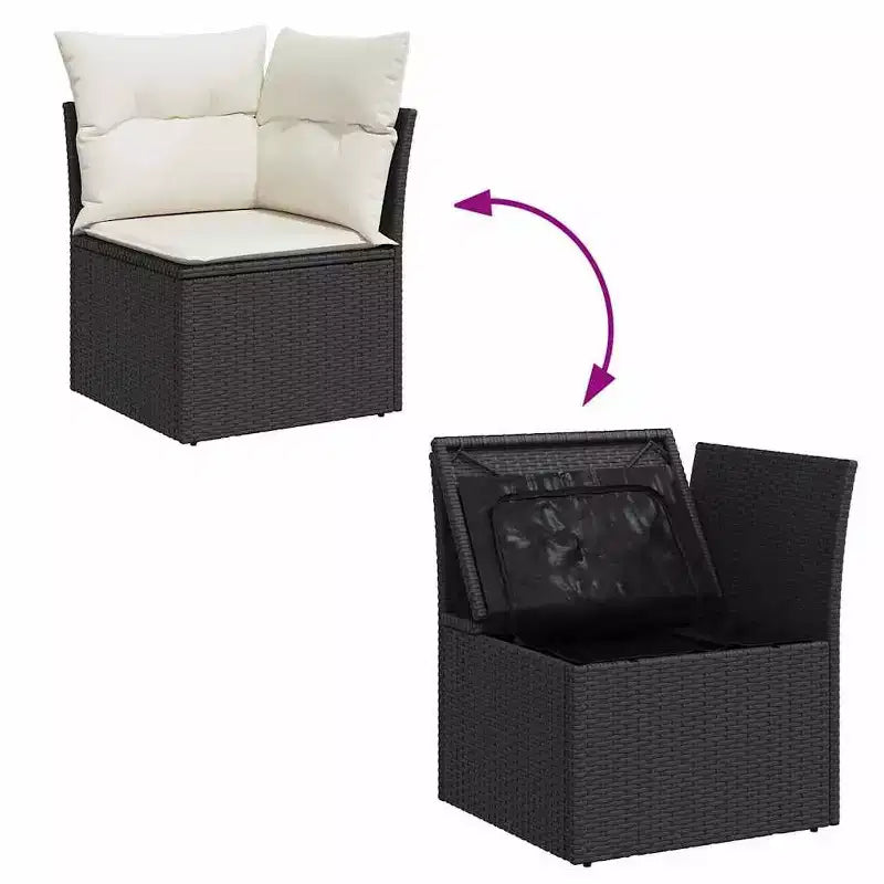 vidaXL Salon de jardin modulaire avec coussins en plusieurs couleurs