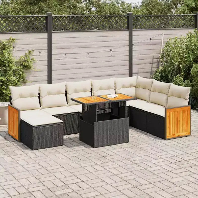 vidaXL Salon de jardin modulaire avec coussins en plusieurs couleurs