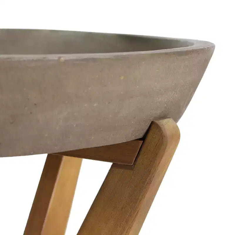 Christopher Knight Home Nguyen Ensemble de 3 chaises pivotantes de patio modernes en acacia avec design en corde et table d'appoint