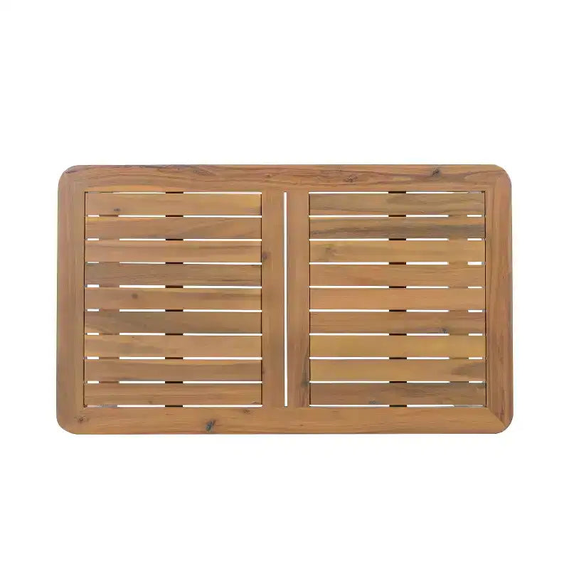 Christopher Knight Home Caleb Ensemble de 2 canapés 3 places en bois d'acacia moderne pour patio avec cordes, coussins et table basse