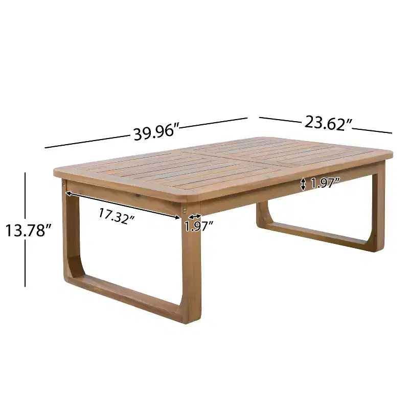 Christopher Knight Home Caleb Ensemble de 2 canapés 3 places en bois d'acacia moderne pour patio avec cordes, coussins et table basse