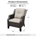 UPTIOT Modular Outdoor Lounge Chair with 350lbs Capacity