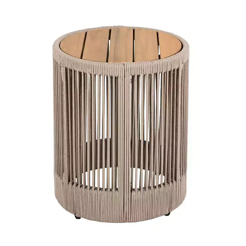 Ensemble de conversation d'extérieur pivotant ModernLuxe 2 ou 3 pièces, chaises pivotantes en rotin et bois d'acacia, ensemble de meubles de patio pour petits espaces