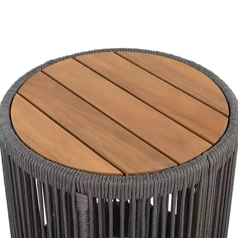 Ensemble de conversation d'extérieur pivotant ModernLuxe 2 ou 3 pièces, chaises pivotantes en rotin et bois d'acacia, ensemble de meubles de patio pour petits espaces