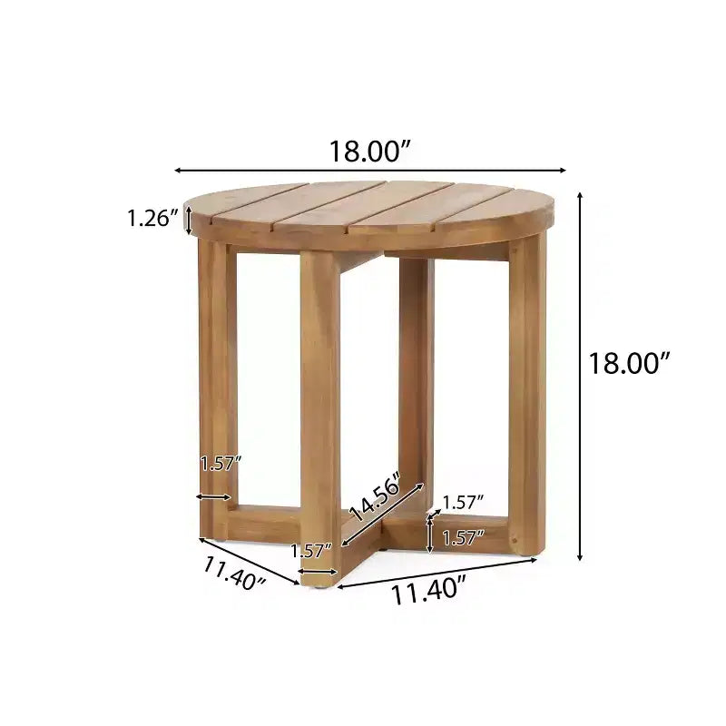 Christopher Knight Home Orin Ensemble de conversation de patio rustique 3 pièces en bois d'acacia avec coussins épais