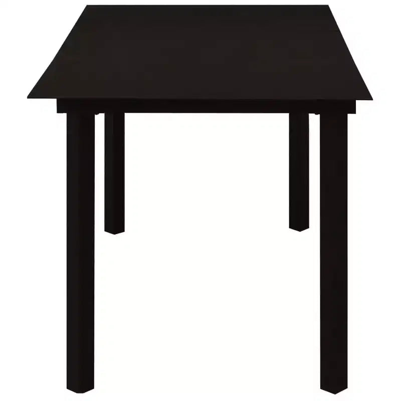 vidaXL Ensemble de salle à manger Noir Verre Standard Durable