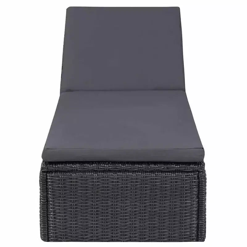 vidaXL Ensemble de salle à manger noir, gris foncé, grand en bois d'acacia massif