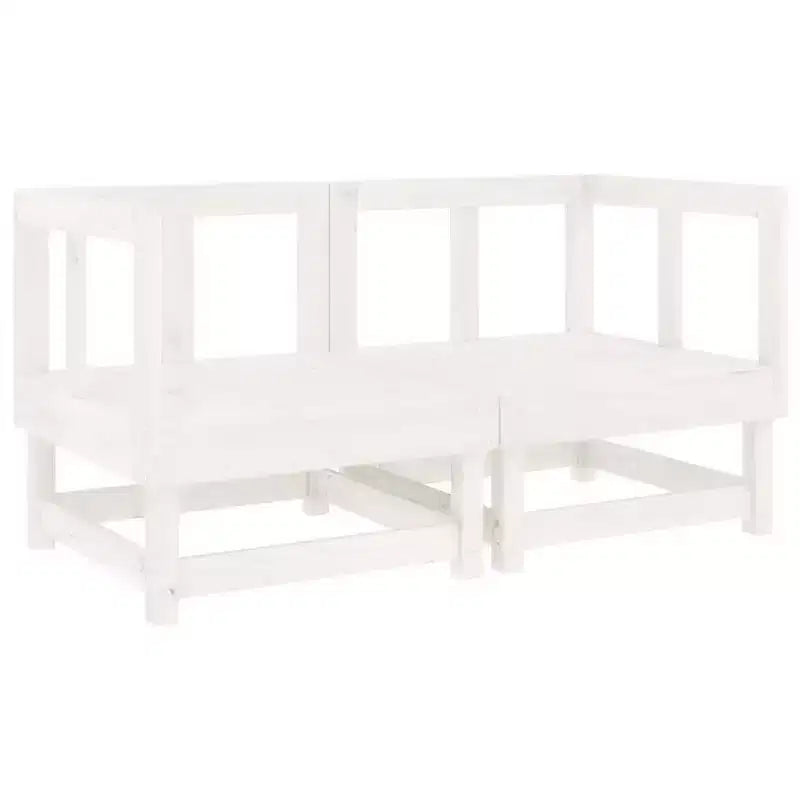 vidaXL Salon de jardin modulaire blanc en pin massif grand format