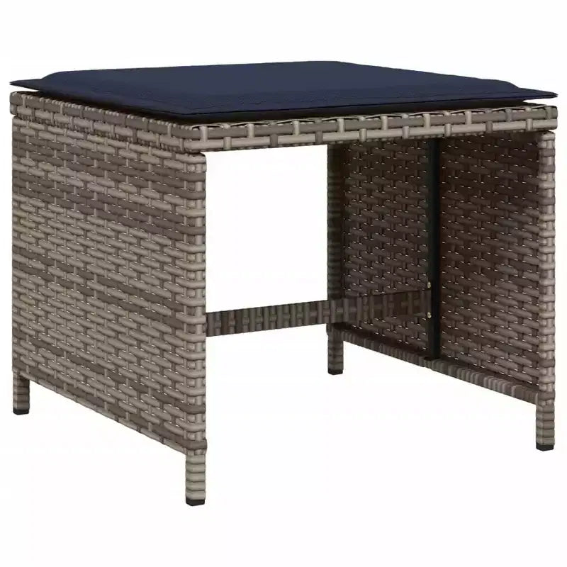 vidaXL Mobilier de salle à manger d'extérieur 12 pièces gris résine tressée 13 pièces pliable