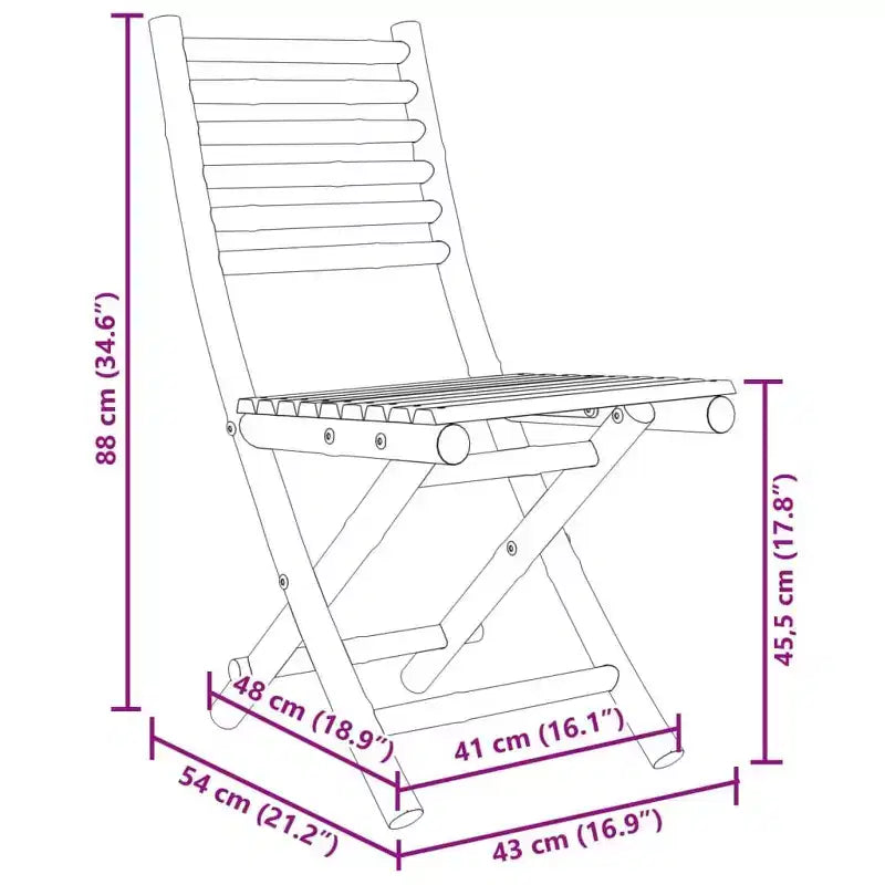 vidaXL Ensemble de salle à manger de jardin Bambou naturel Bambou Moyen Pliable