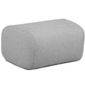 Big Joe Solvana Outdoor Patio Furniture Set, Performance Linen Weather-Resistant Fabric, Ottoman Only, Port Gray