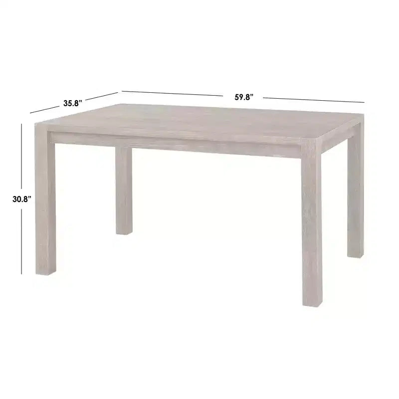 Modern Farmhouse Rectangular Dining Table Black Driftwood Seats 6