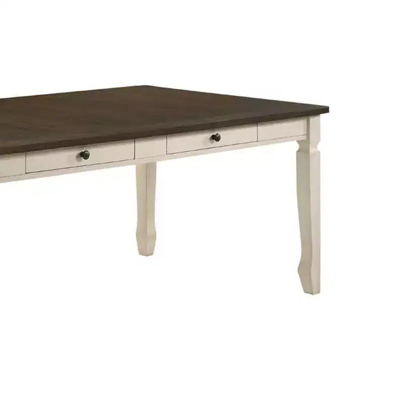 78" Fedele Dining Table Weathered Oak/Cream Finish
