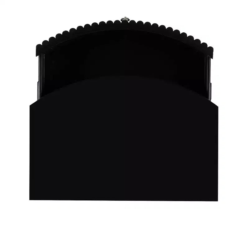 3-Drawer Nightstand Black Lacquer Gold Hardware