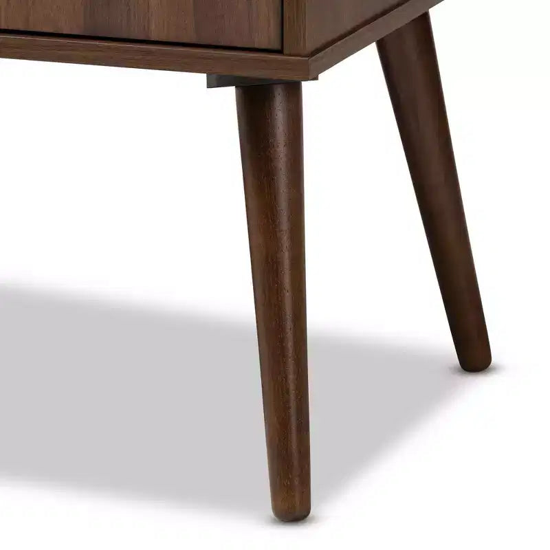 22" Industrial End Table Solid Mango Wood with Black Metal Frame