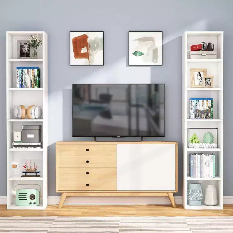 70.9" 6-Tier Narrow Bookshelf White