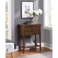 Hall Table Dark Oak 3-Drawer Bottom Shelf Space-Saving Design