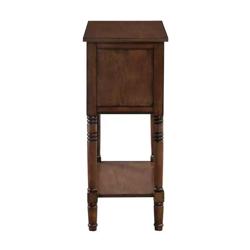 Hall Table Dark Oak 3-Drawer Bottom Shelf Space-Saving Design