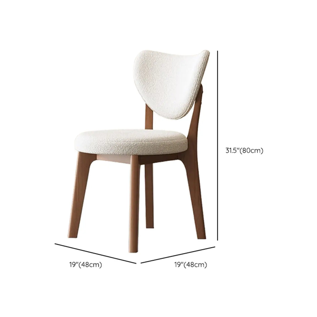 Chaise de salle à manger sans accoudoirs moderne en similicuir à dossier haut