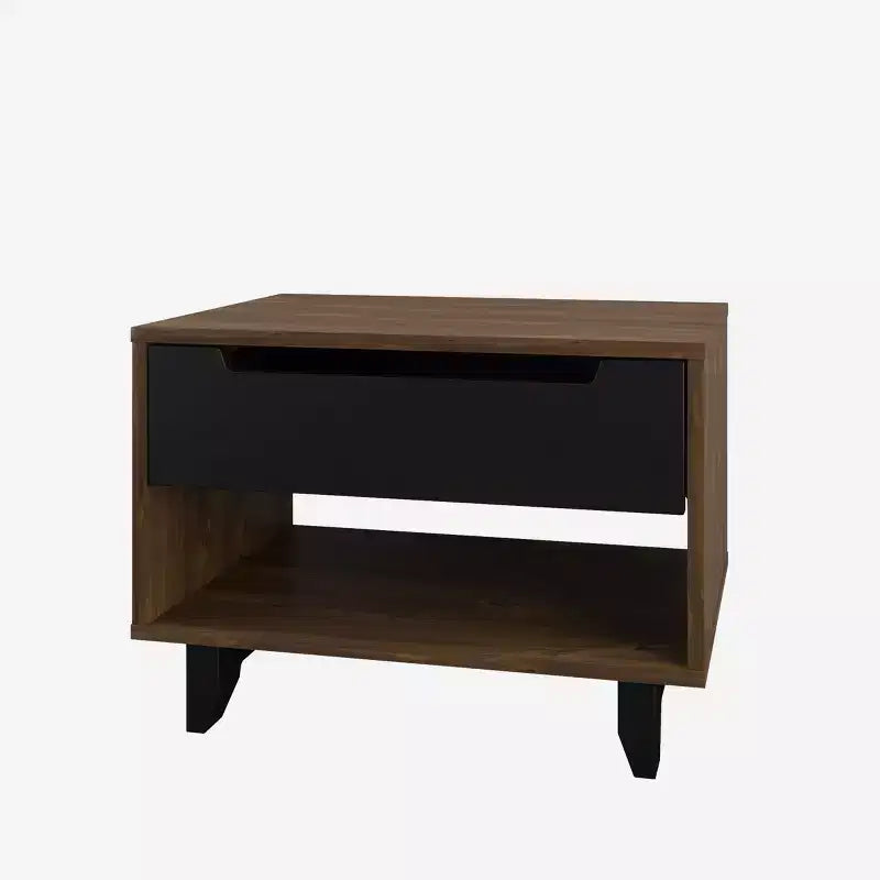 Open Shelf 1 Drawer Nightstand
