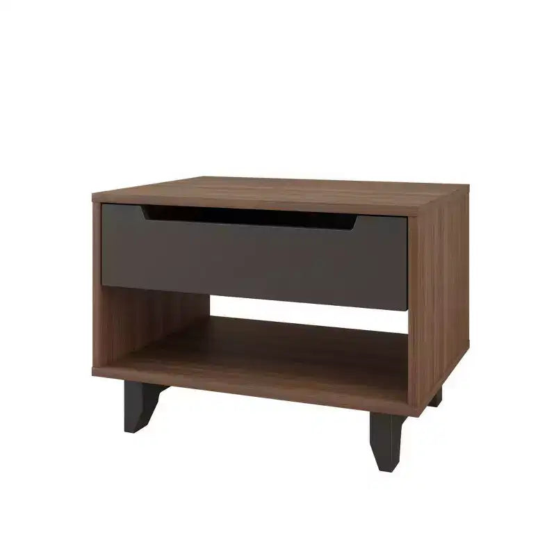 Open Shelf 1 Drawer Nightstand