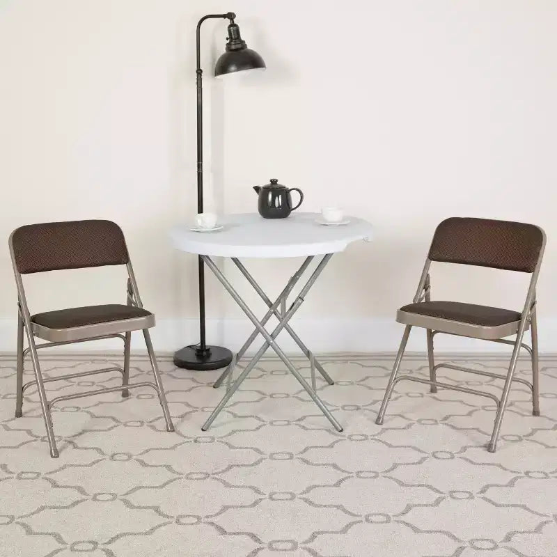 2-Pack Home & Office Party Events Fabric Padded Metal Folding Chair
