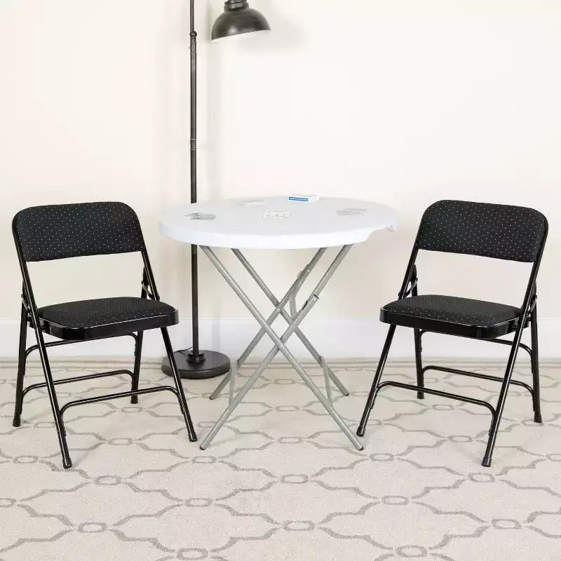 2-Pack Home & Office Party Events Fabric Padded Metal Folding Chair
