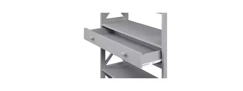 59.75" 5-Shelf Bookcase with Drawer MDF