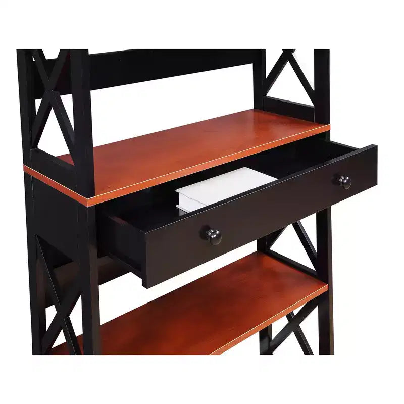 59.75" 5-Shelf Bookcase with Drawer MDF