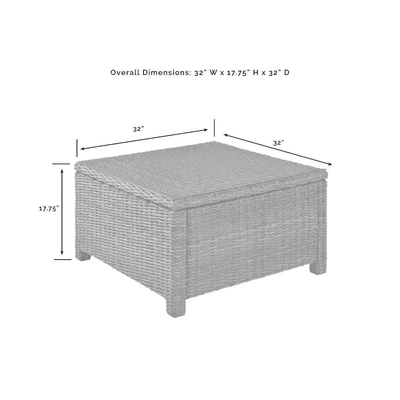 Ensemble de sofa 5 pièces en osier d'extérieur Bradenton - Crosley