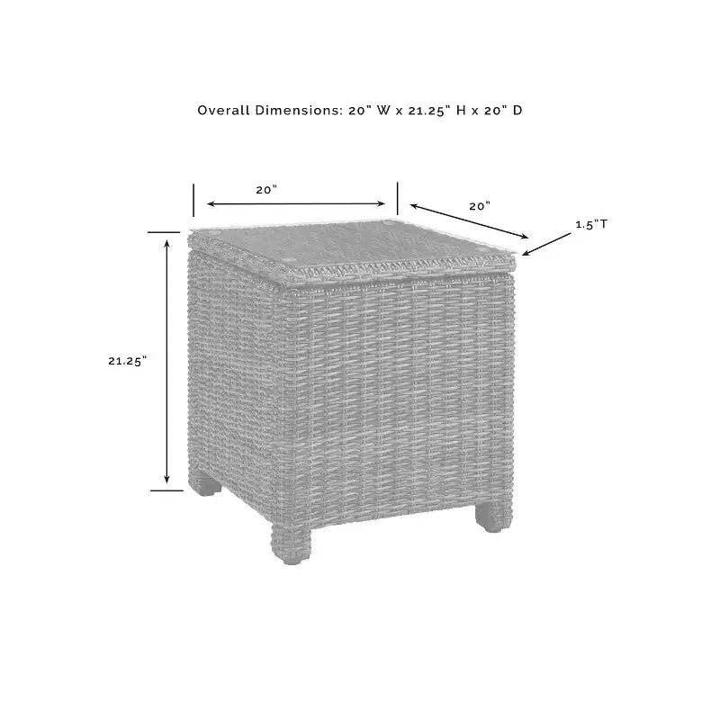 Ensemble de sofa 5 pièces en osier d'extérieur Bradenton - Crosley