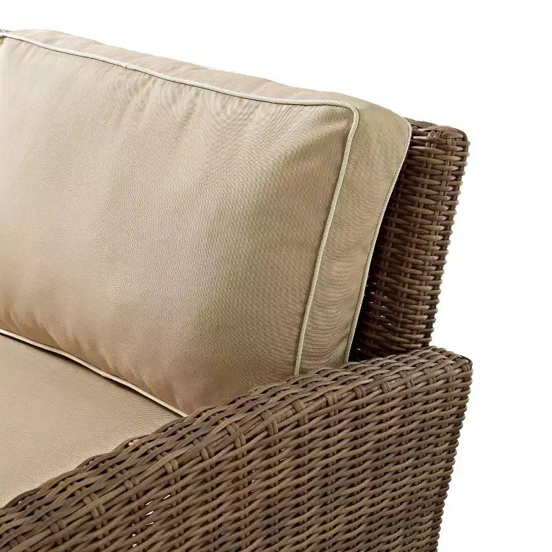 Ensemble de sofa 5 pièces en osier d'extérieur Bradenton - Crosley