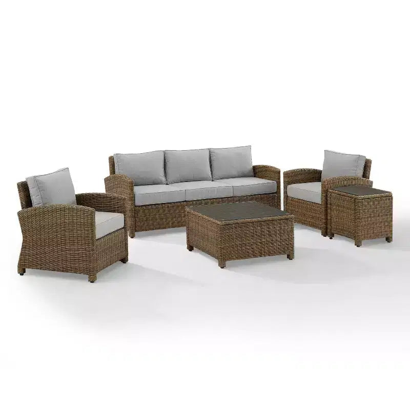 Bradenton 5pc Outdoor Wicker Sofa Set - Crosley