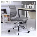 Midback Armless Office Chair Aluminum Frame Adjustable Height