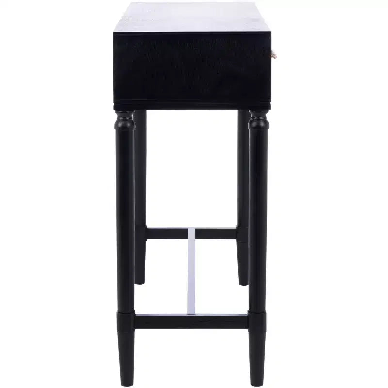 2-Drawer Console Table Pine Frame Transitional Style
